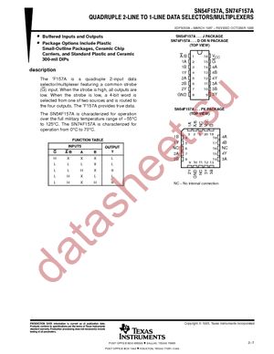 SN74F157ADRE4 datasheet  